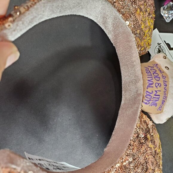 Minnie Mouse Ears Disney Rose Gold Sequins Epcot Wine Food Festival 2019 Cupcake - Picture 9 of 9